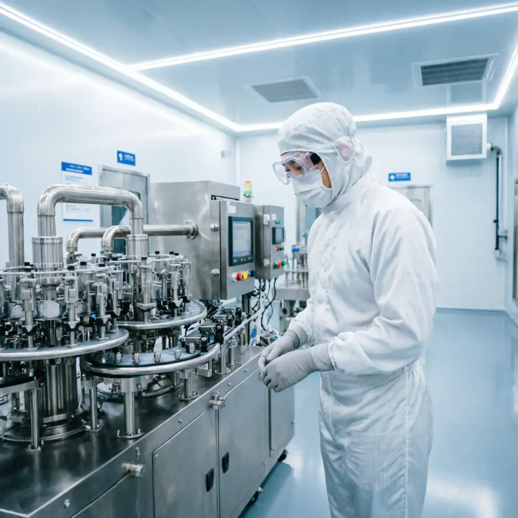GMP certified functional ingredient manufacturing clean room at GOTHINK Biotech