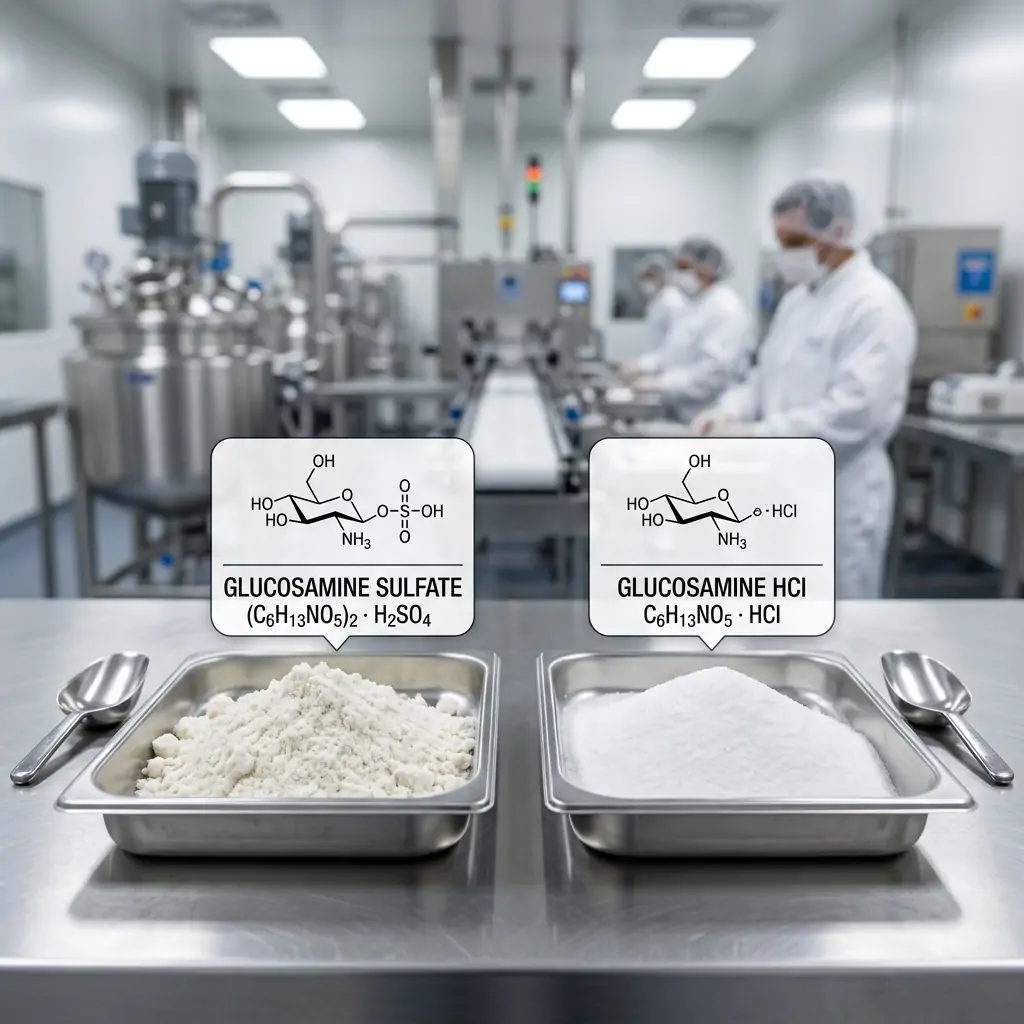 Glucosamine Sulfate and Glucosamine HCl powders